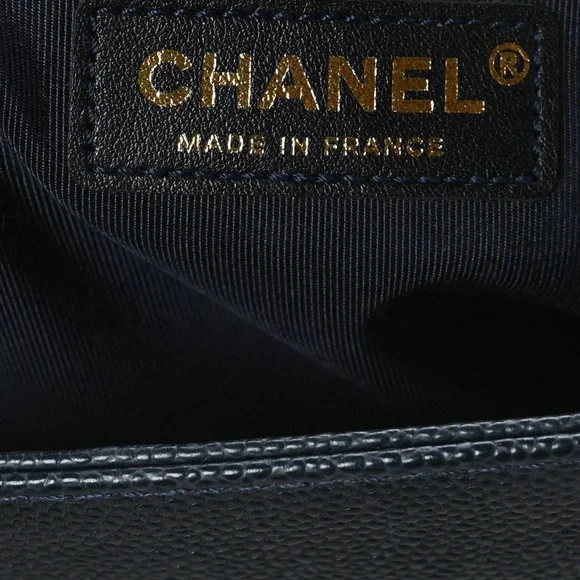 BNIB! VERY RARE! CHANEL BOY JUMBO Large Flap Messenger Shoulder Bag Black CAVIAR - Picture 7 of 17